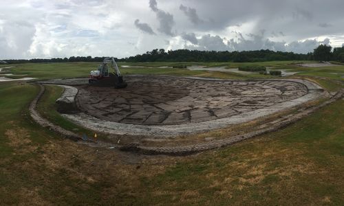 Following Vegetation Removal  4 Inches Of Organic Material Is Cored Out   9