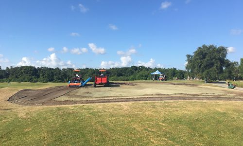 Scraping The Vegetation Layer After Killing Off Existing Tif Dwarf Bermuda  Putting Green